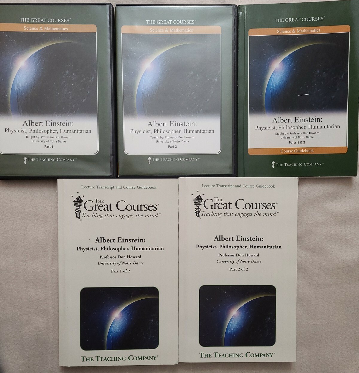 Albert Einstein Physicist Philosopher Great Courses 4 DVD Transcripts Guidebook