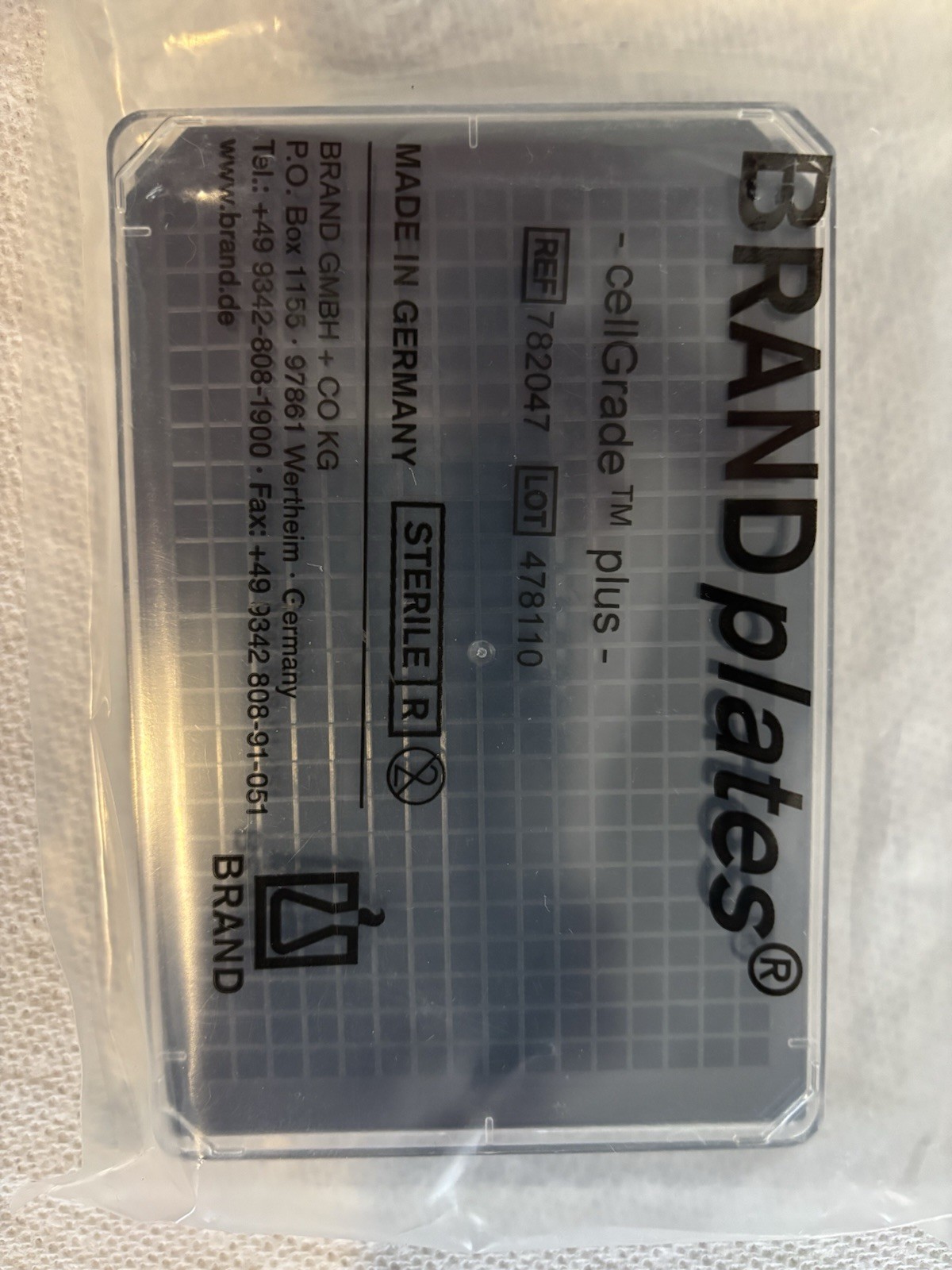 Brand GMBH + CO KG Plates Cell Grade REF782047 Lot478110 Sterile Lot Of 25