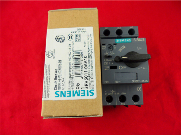 Siemens 3RV6011-0AA10 3RV60110AA10 0.11-0.16A Circuit Breaker -New Free Ship *UP