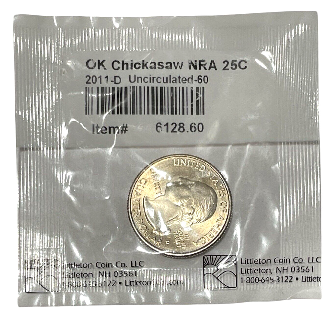Uncirculated 2011-D Chickasaw OK NP ATB 25 Quarter Littleton Coin Cello