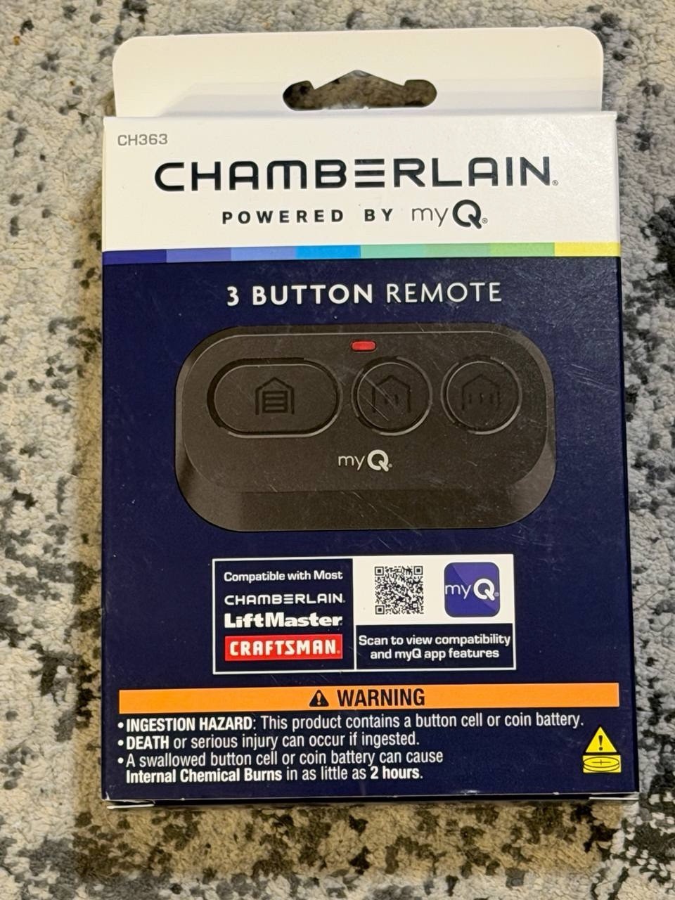 CHAMBERLAIN MYQ 3 GARAGE DOOR OPENER REMOTE FOR CHAMBERLAIN LIFTMASTER #6474