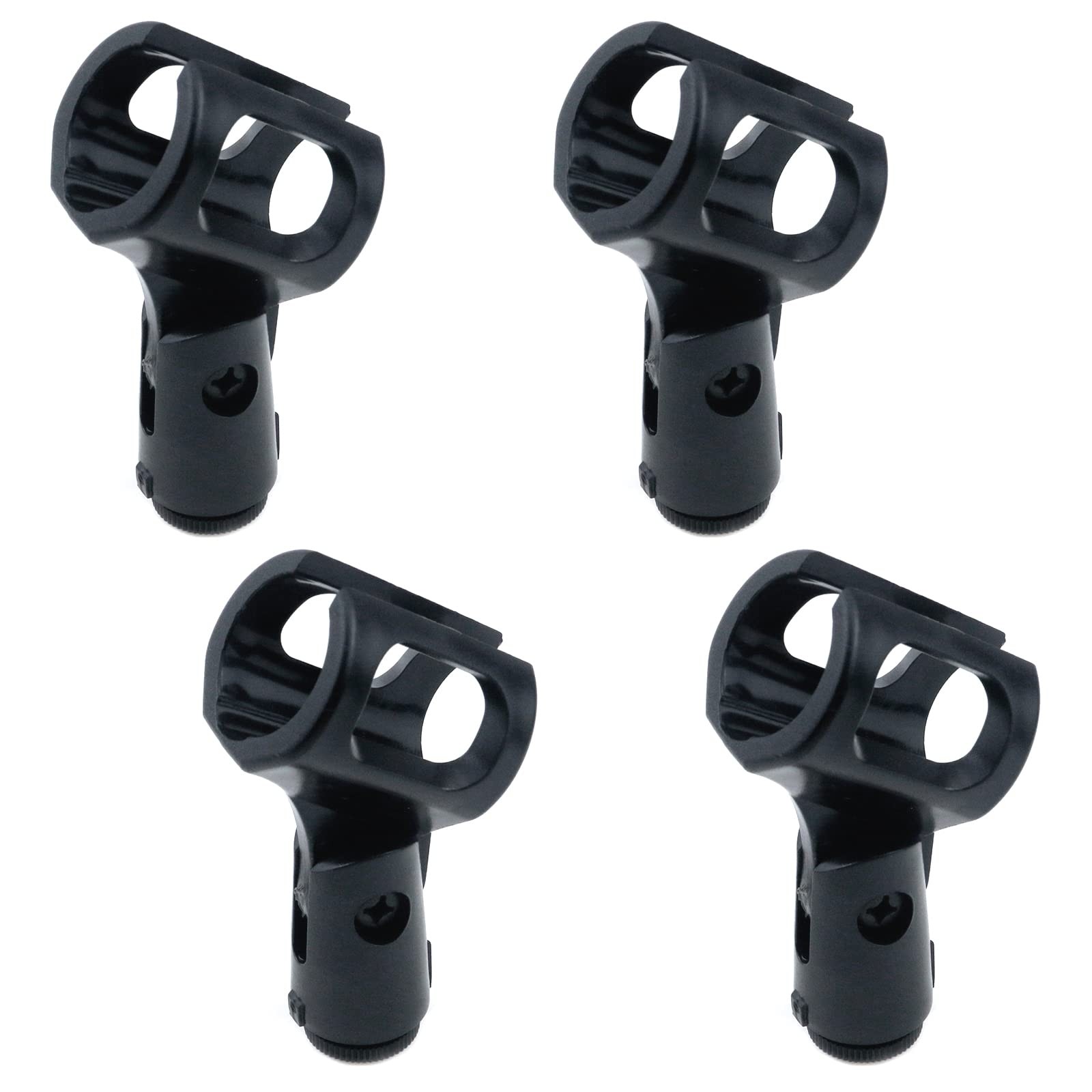 4Pcs Microphone Clip Rubber Flexible Mic Holder Handheld Wireless Mic