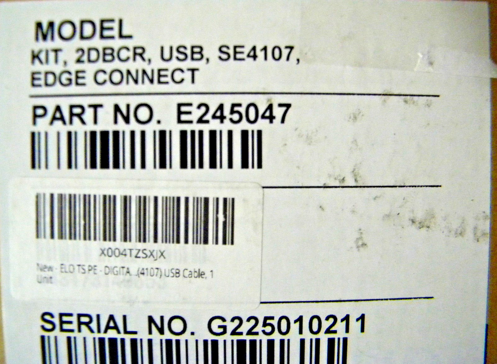 Elo Edge Connect 2D Barcode Reader Scanner USB, E245047, SE4107, New Open Box