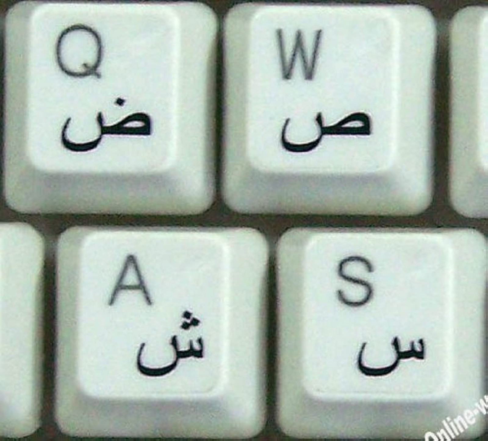 Arabic Stickers for Keyboard with Black Letters Transparent for Computer LAPT...