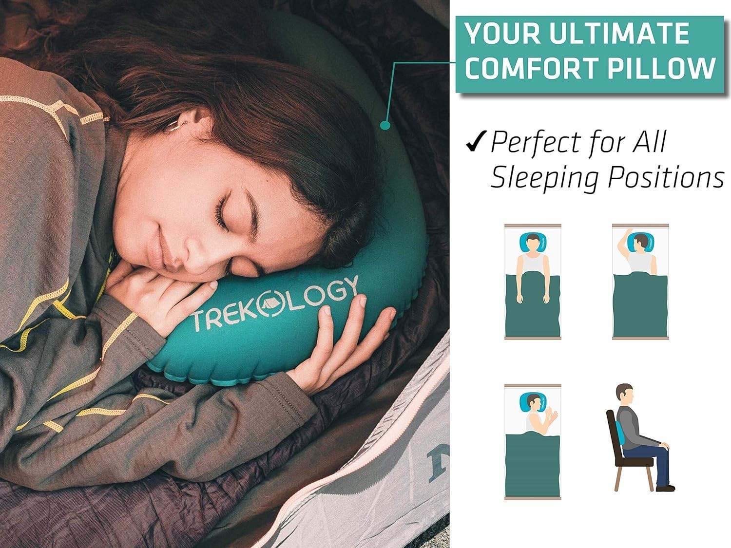 Compact ALUFT 2.0 Inflatable Pillow - Perfect for Camping and Backpacking