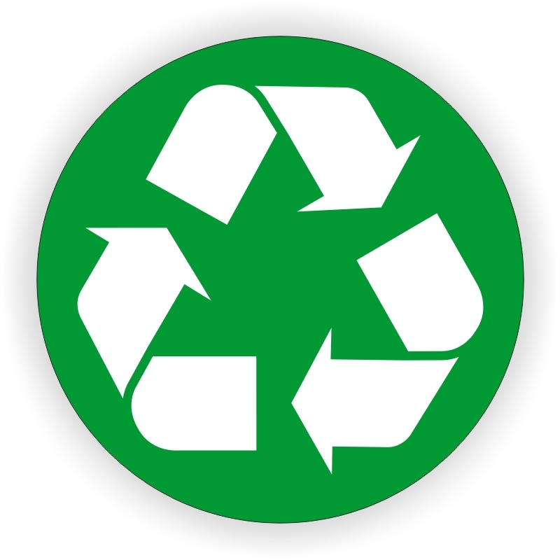 3pack Recycle Logo Hard Hat Decals Helmet Stickers Labels Vinyl Green