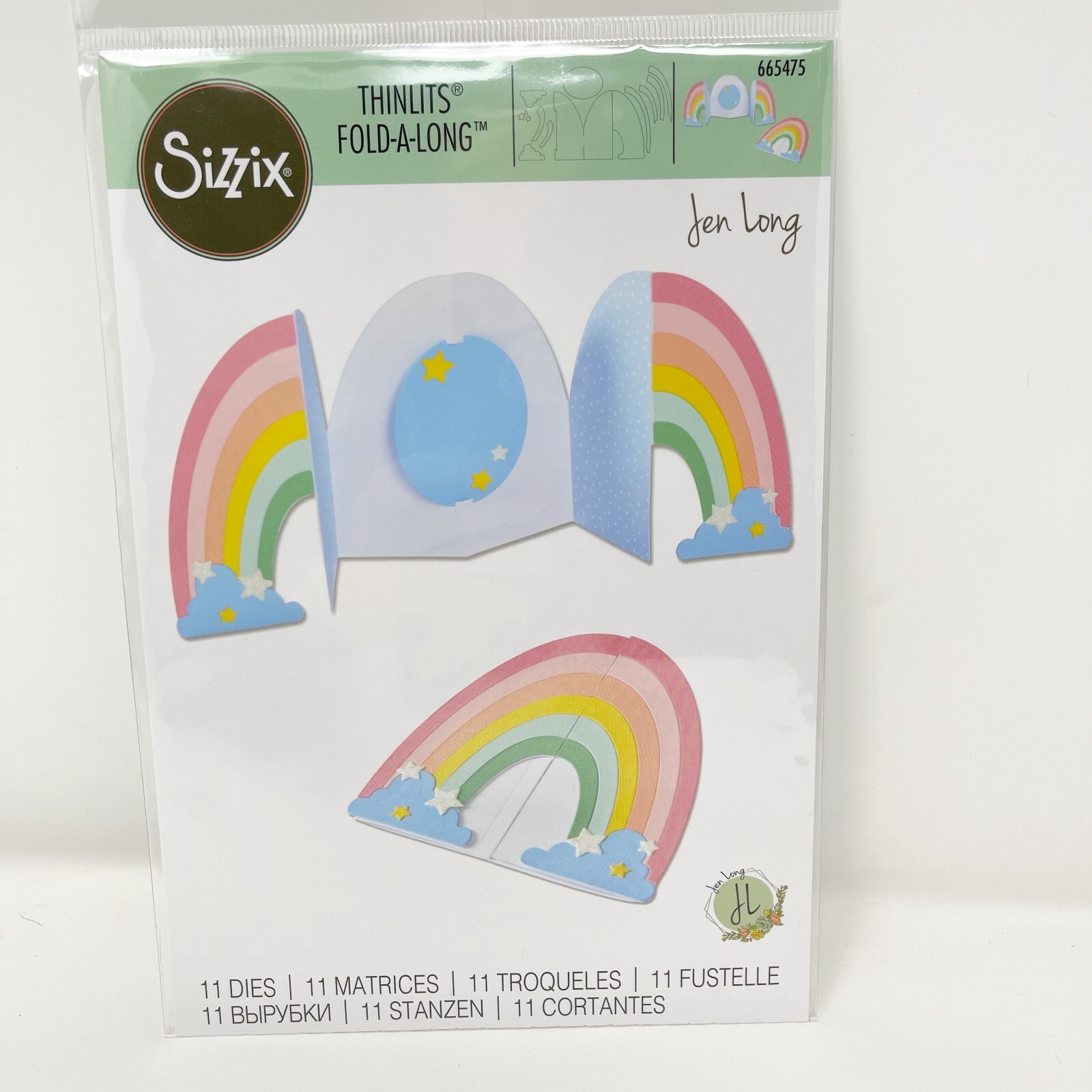 Sizzix Thinlits Rainbow Fold A Long Card Cutting Dies Bundle NEW
