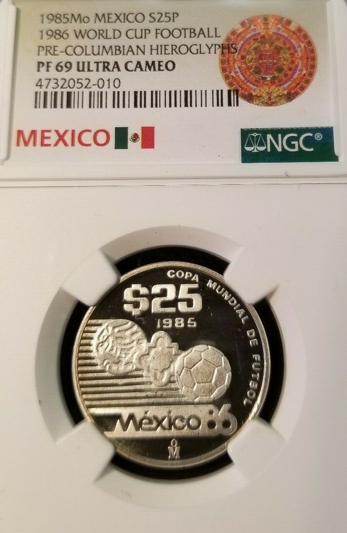 1985 MEXICO S25P PRE COLUMBIAN HIEROGLYPHS NGC PF 69 ULTRA CAMEO TOP POP SCARCE