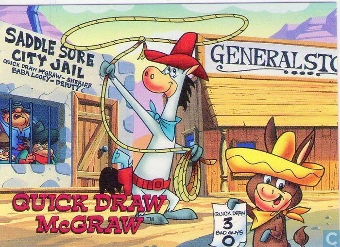 QUICK DRAW McGRAW WITH AUGIE, SNOOPER AND BLABBER ON 8 DVD'S.