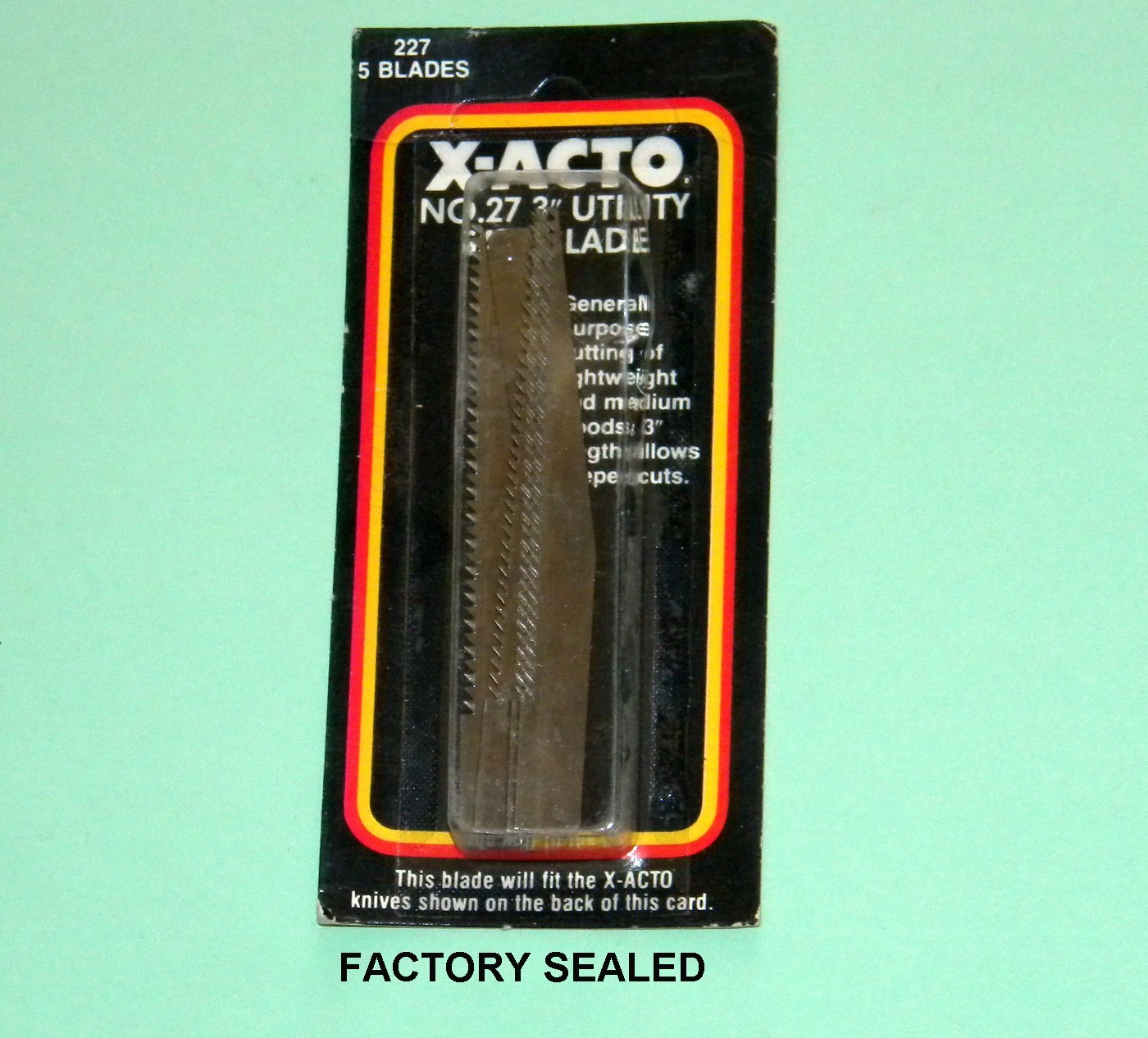 X-ACTO No 27 UTILITY SAW BLADE Pack of 5 packet Factory Sealed