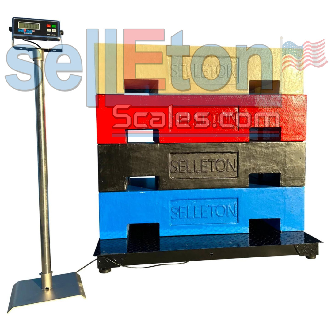 SL-700-4x4 Industrial Floor Scale Pallet 10,000 Lbs X 1 Lb 4'x4' (48"X48")