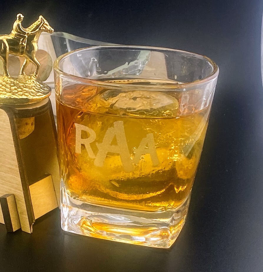 Blanton's Bundle - Lighted Display, Cigar Ashtray & 2 Engraved Glencairn Glass