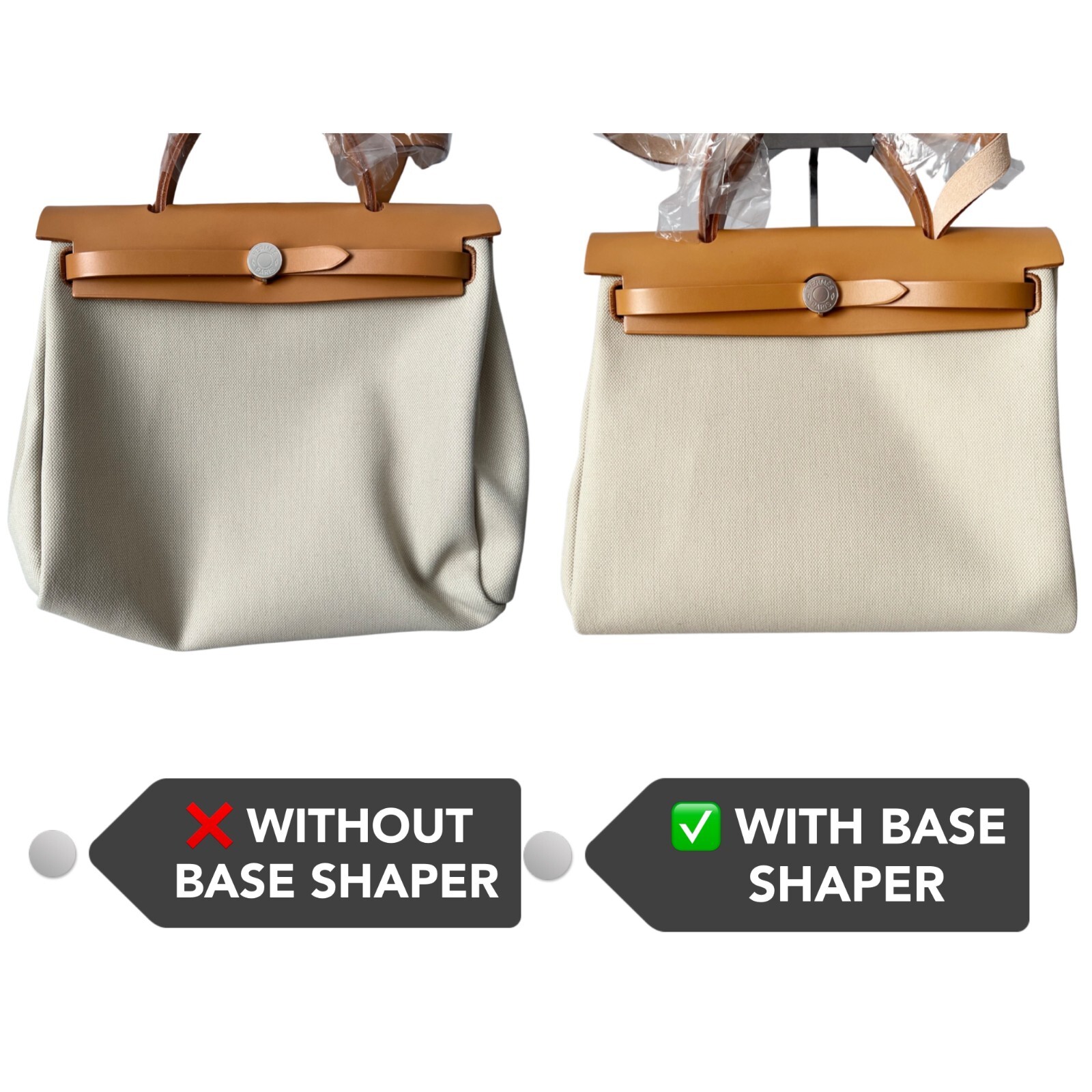 Base Shaper Bag Insert Saver for HERMES Herbag 31 Zip Bag