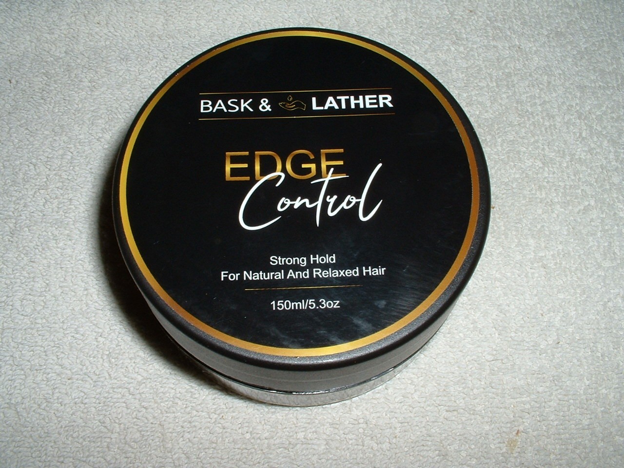 Bask & Lather Edge Control Strong Hold Natural & Relaxed Hair 5.3 oz. NEW