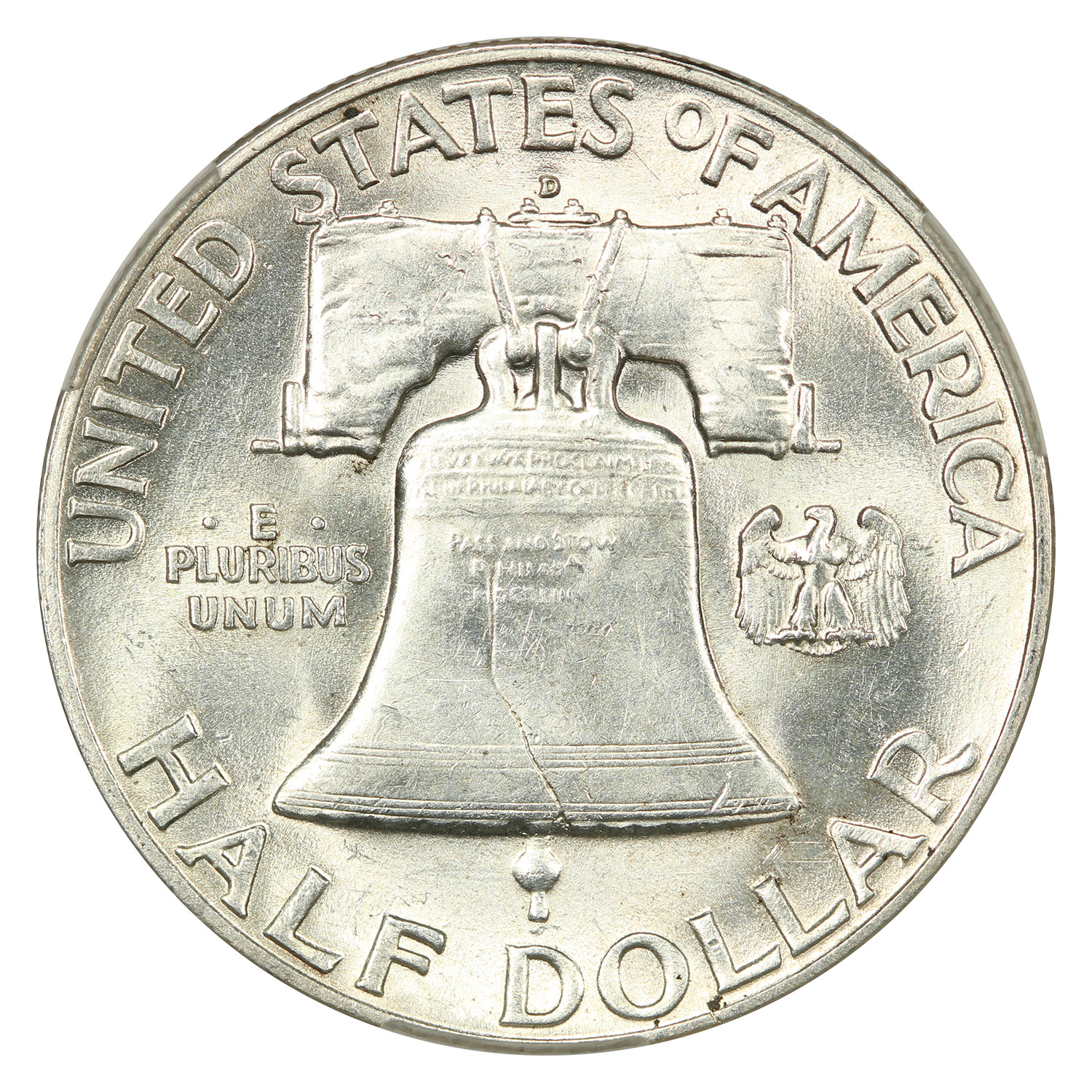 1949-D 50C CACG AU58 - Franklin Half Dollar