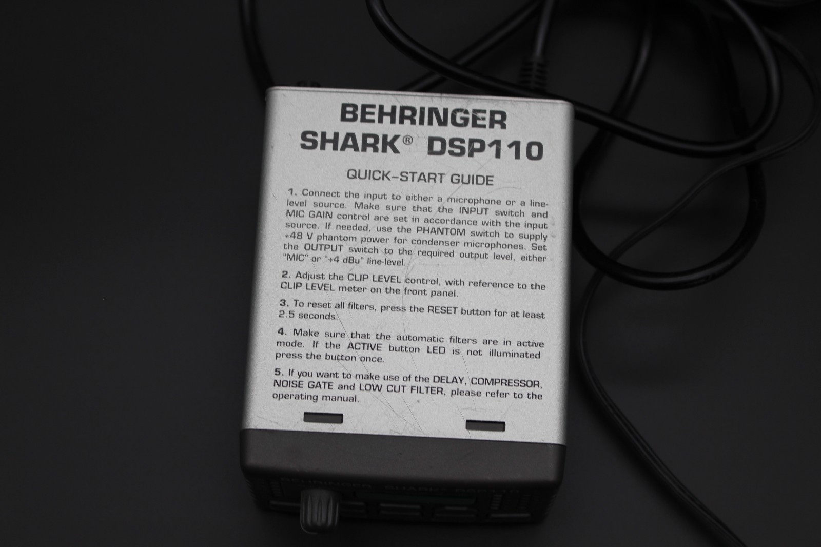 Behringer Shark DSP110 Digital Multi-Function Signal Processor-Untested