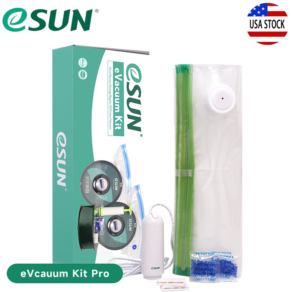 eSUN 3D Printer Filament Bags 10 Reusable 38x33cm Vacuum Storage Bags with Pump