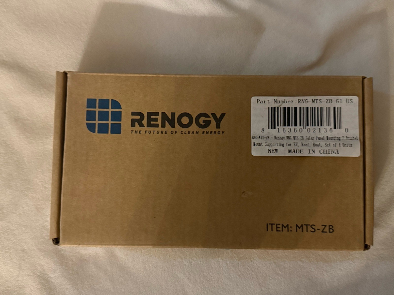 Renogy Roof Clip Mounting Kit Corrosion Resistant Metal Silver RNG-MTS-ZB-01-US