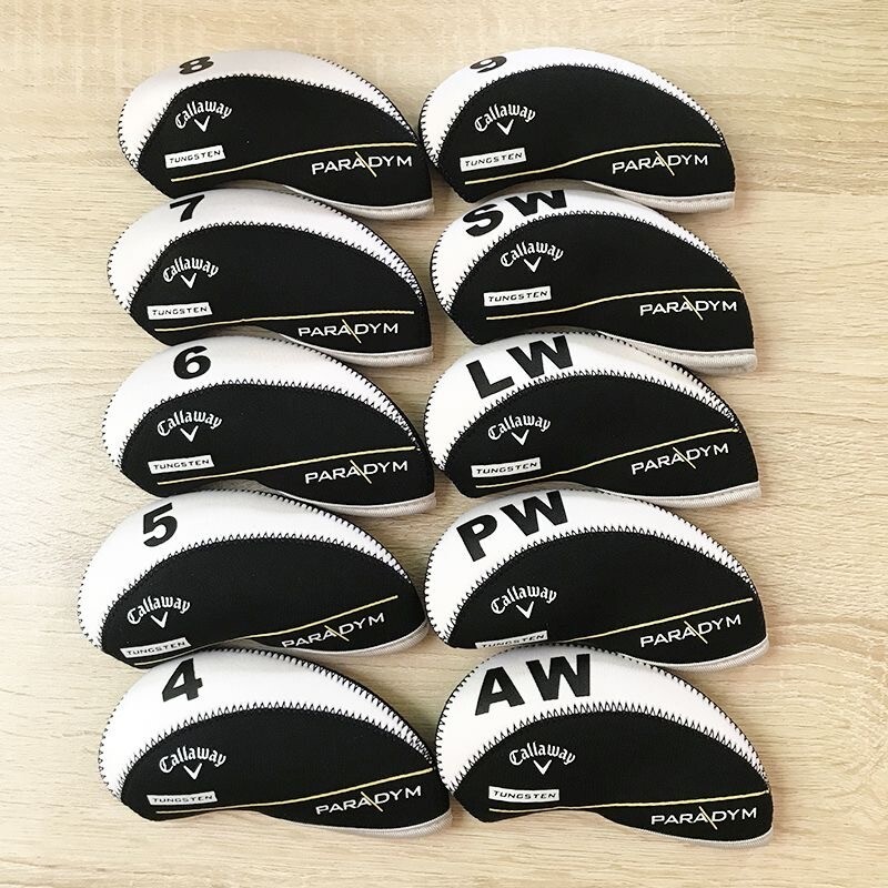 10Pcs Quality Black Callaway PARADYM TUNGSTE Neoprene Golf Iron Covers Headcover