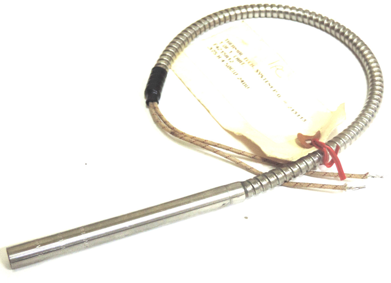 THERMAL HEAT CARTRIDGE HEATER .375" DIA. X 4" LTH. 500W 240V 16" FLEX STEEL LEAD