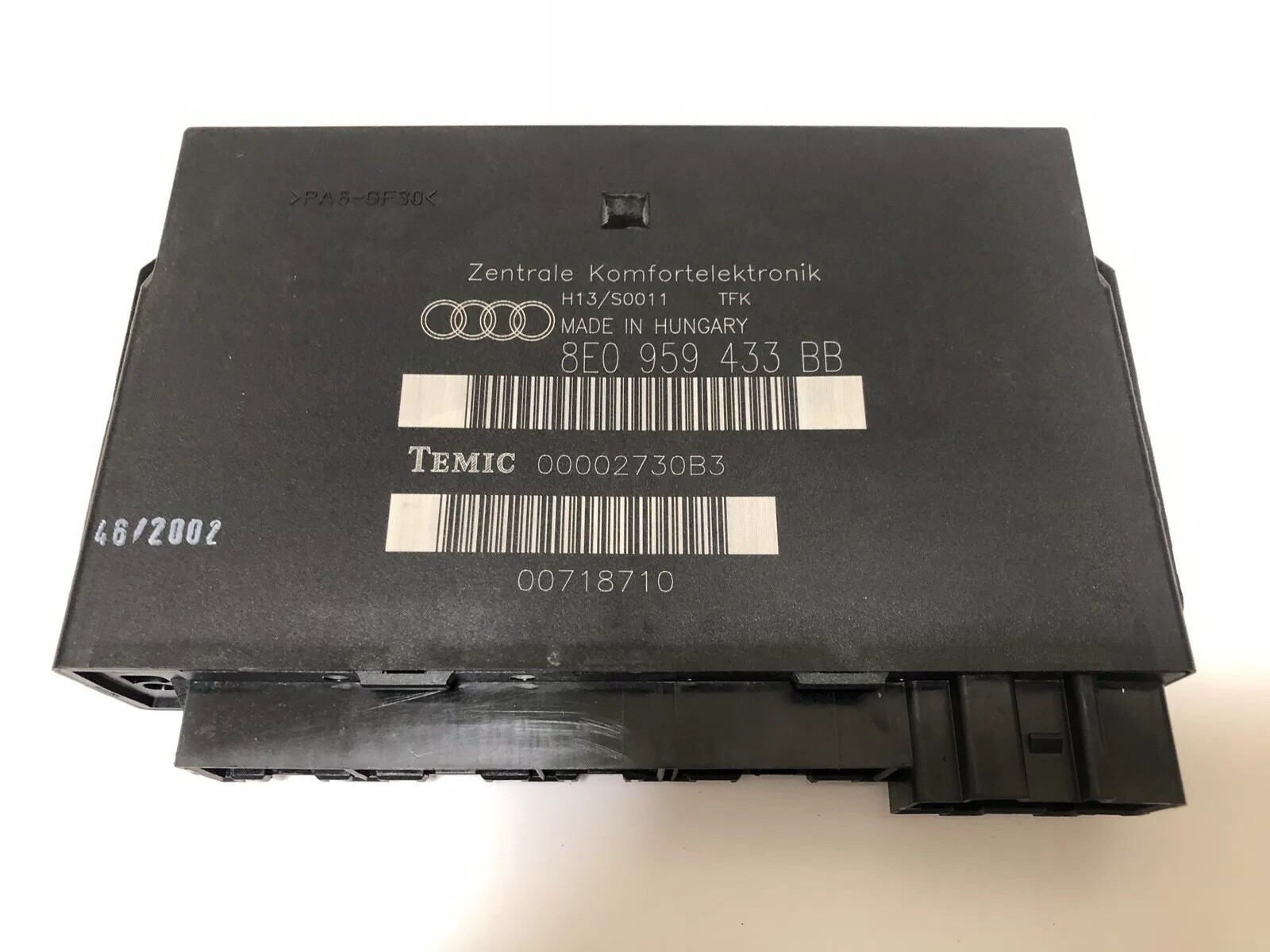 Audi A4 S4 2002 - 2005 Comfort Control Module CCM Anti Theft Locking 8E0959433BB