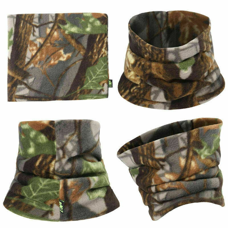 Polar Neck Warmer Gaiter Fleece Ski Face Mask Cover Winter Cold Weather Camo New