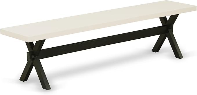 East West Furniture XB627 X-Style Wooden Kitchen Bench, 72x15x18, Multi-Color