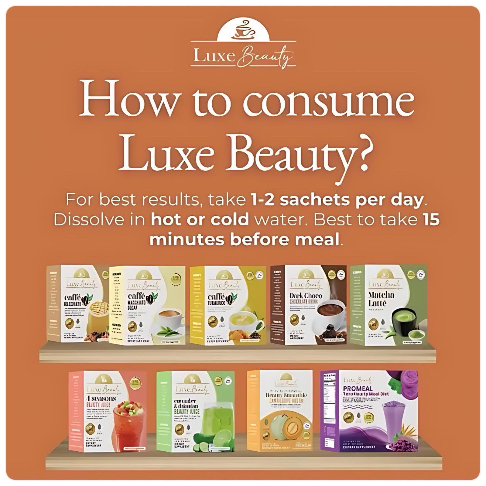 Luxe Slim Dark Choco, Chocolate Drink