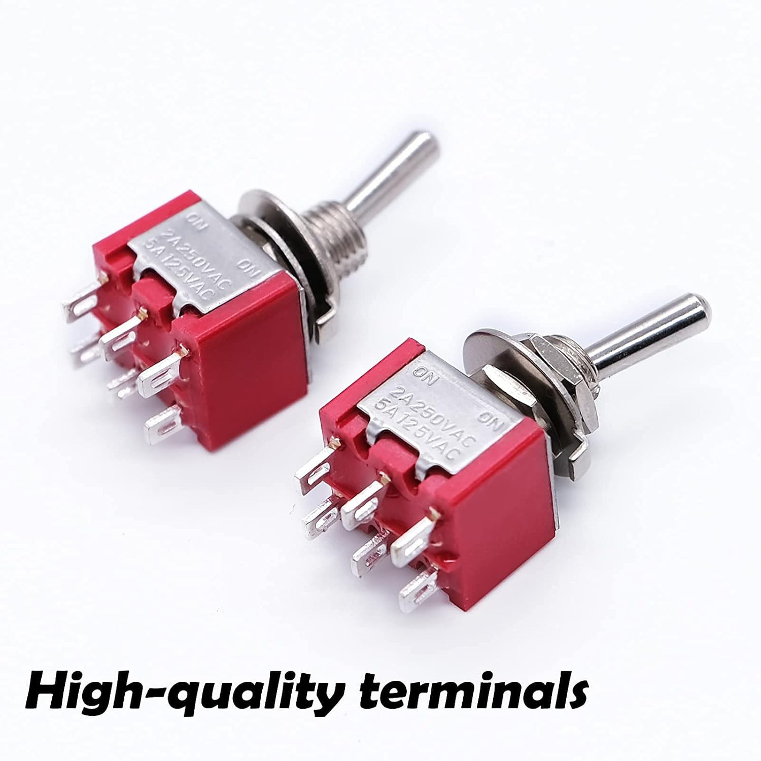 8Pcs 6 Pin 2 Position DPDT Mini Miniature Toggle Switch ON/ON Switch for Car Das