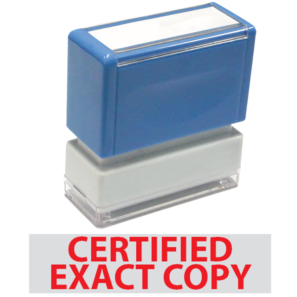 Certified Exact Copy - JYP PA1040 Pre-Inked Rubber Stamp (Red Ink)
