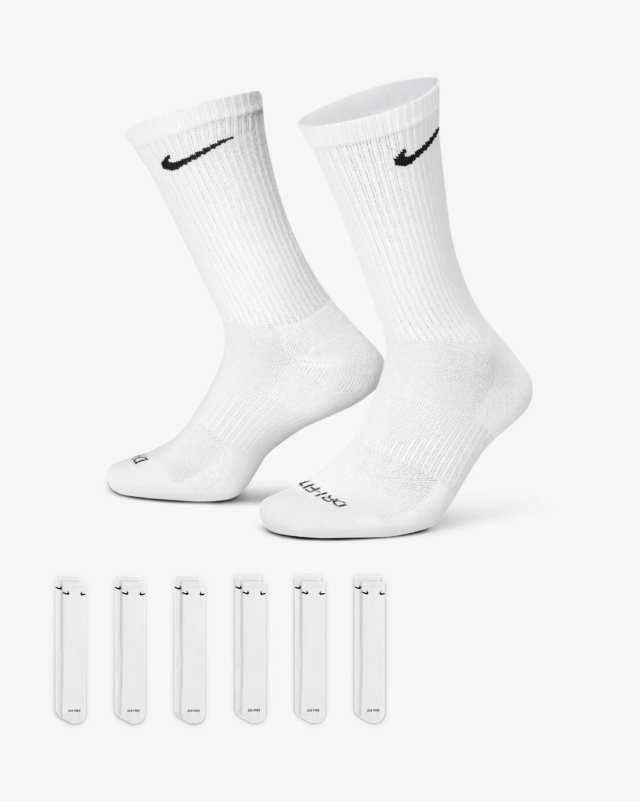 New Nike Dri-Fit Everyday Cushioned Crew Socks XL (M 12-15)