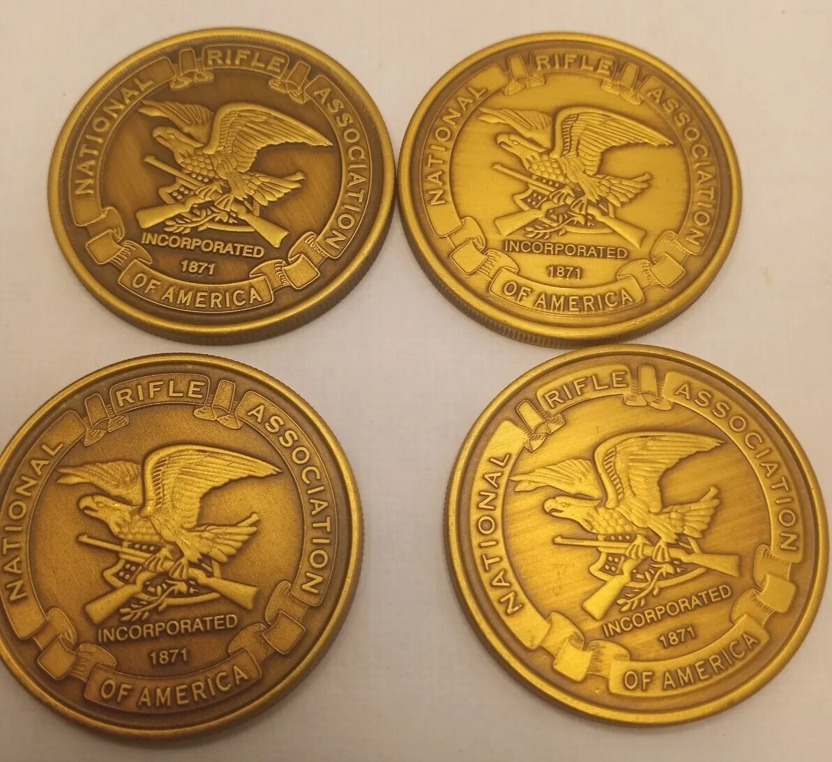 NRA Coins World War I II, World War II,Vietnam,desert Storm 4pc 1936 57 59 64
