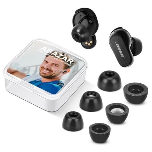 Memory Foam Tips for Bose QuietComfort Earbuds II & Ultra Earbuds - Anti-Slip,