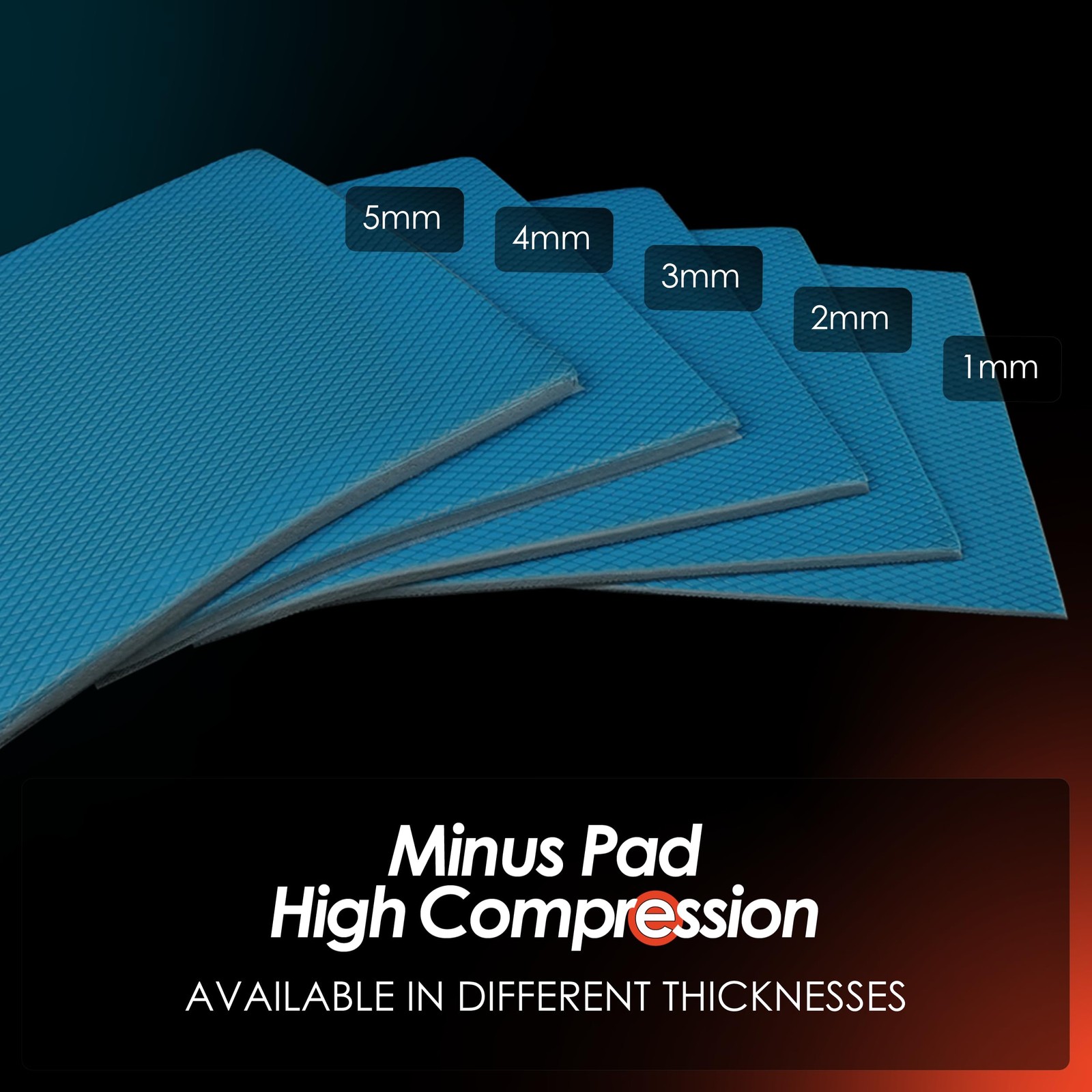 Minus Pad High Compression - 120x100x4.0mm 2-Pack Thermal Interface Pad, Electri