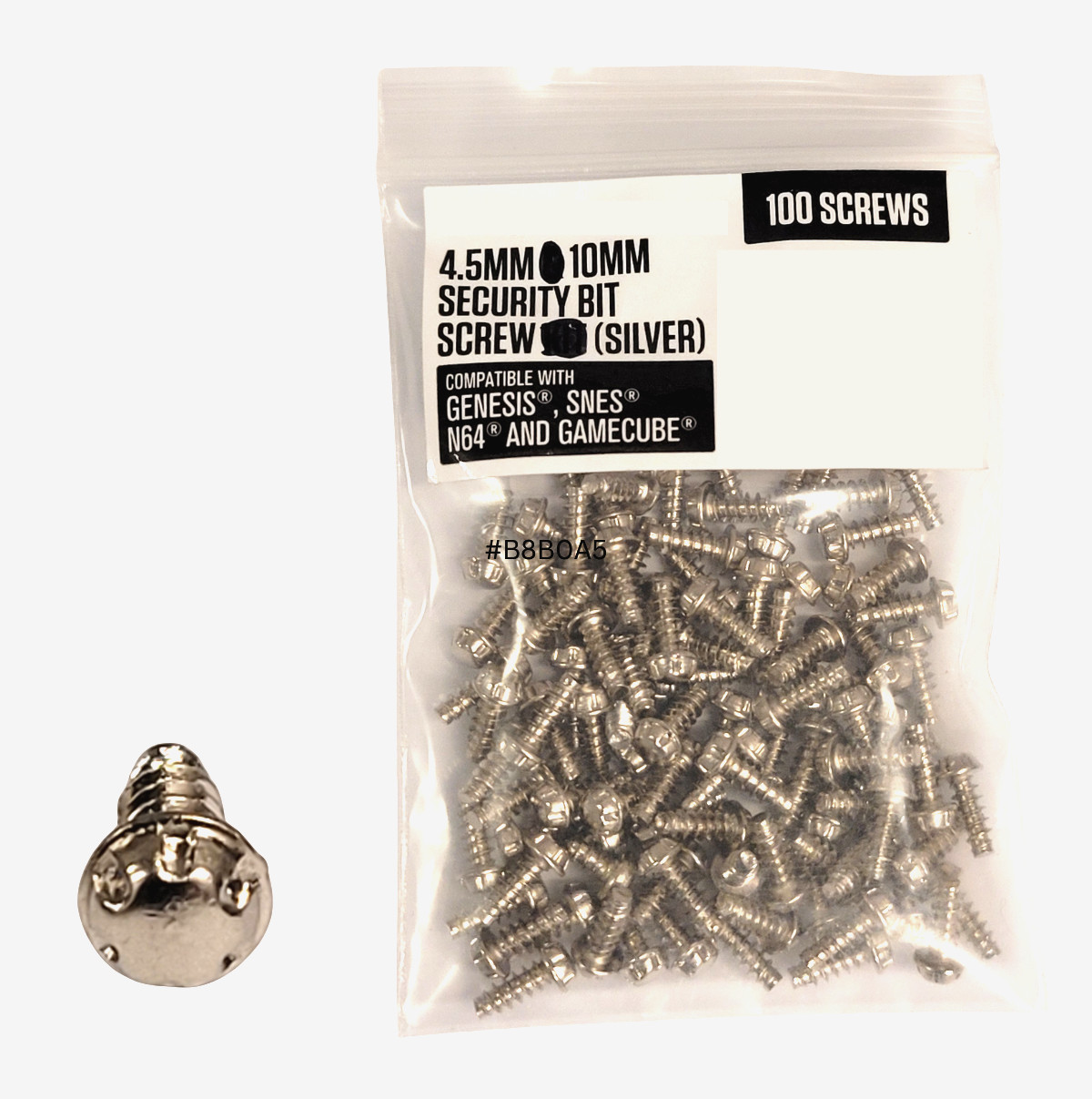 100-Pack of 4.5mm x 10mm Security Screws for Genesis - SNES - N64 - GameCube