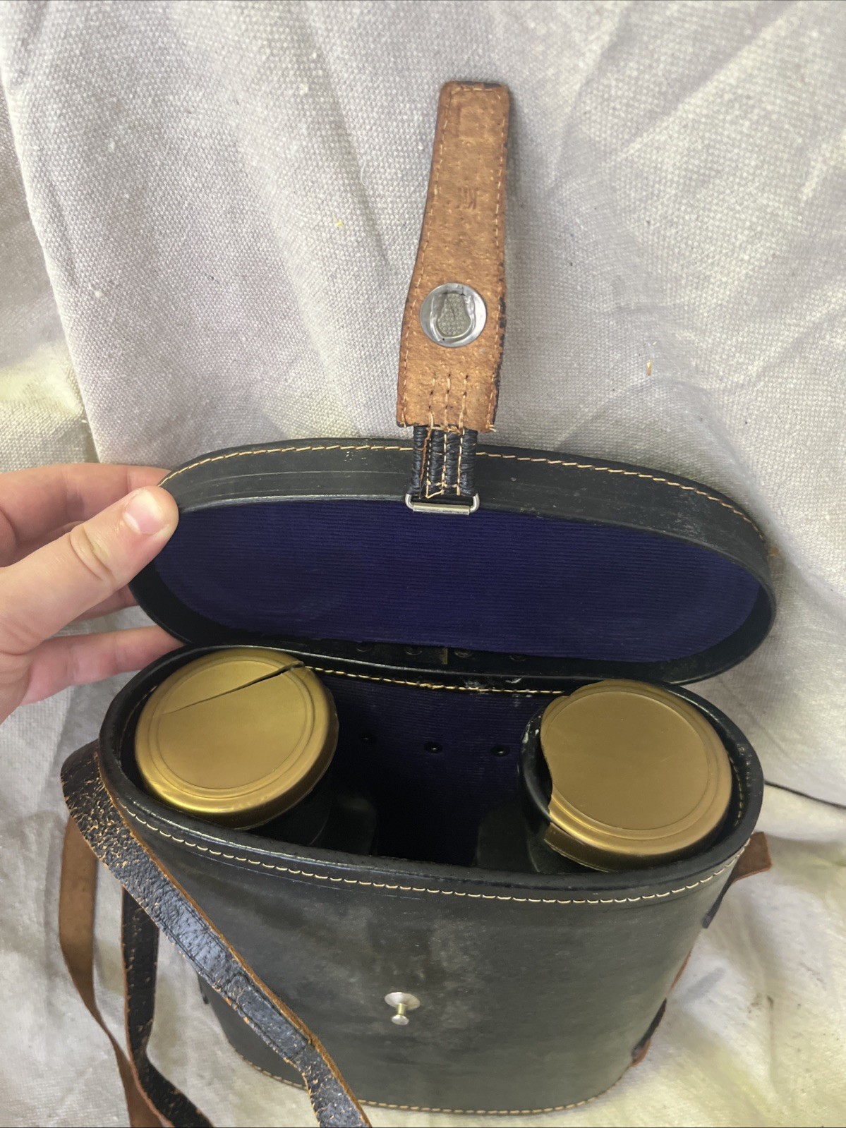 Optex 10x50 Fully Coated Optics Binoculars with Case and Strap Used Vintage