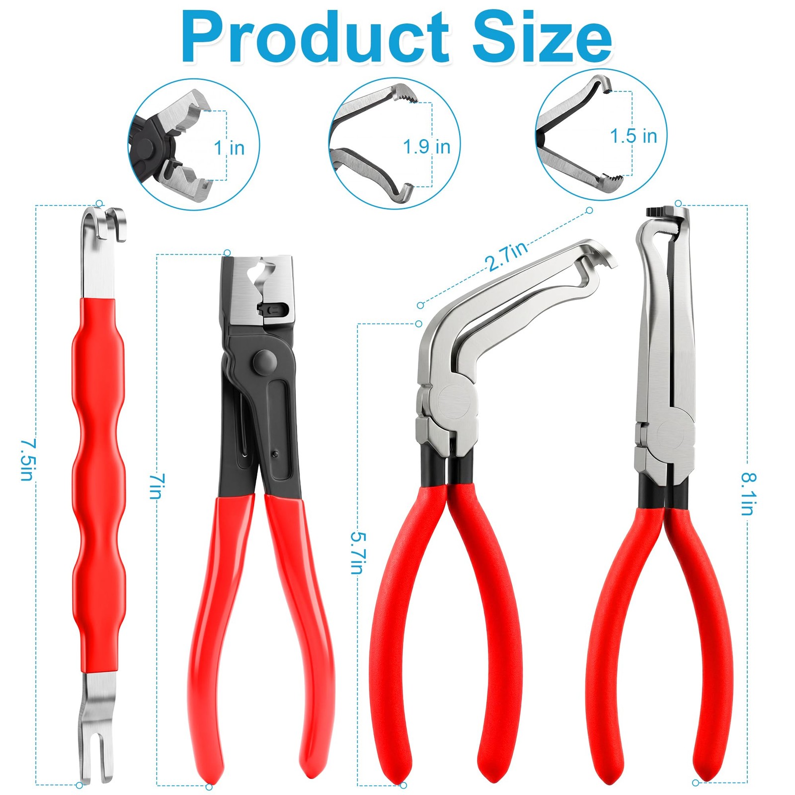 5PCS Electrical Disconnect Pliers Kit