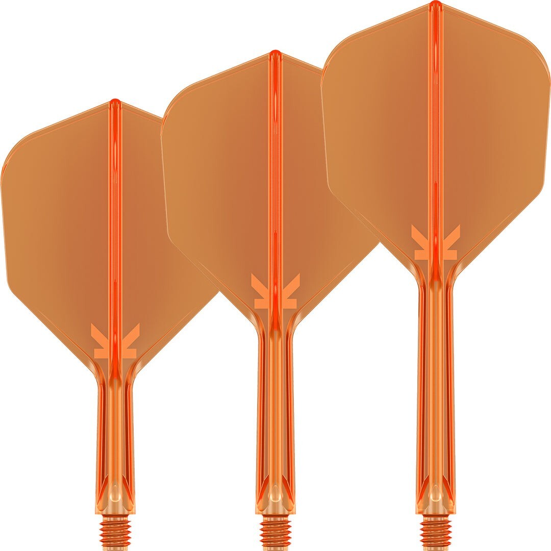 SHORT  NEON ORANGE  NO6 TARGET K-FLEX 1 PIECE SHAFT AND FLIGHT