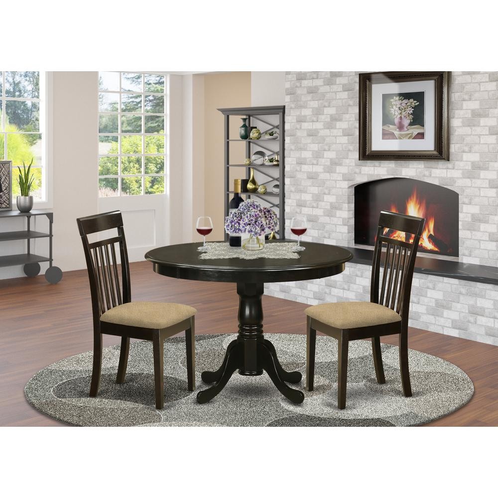 HLCA3-CAP-C 3 Pc Kitchen nook Dining set-Dining Table and 2 dinette Chairs