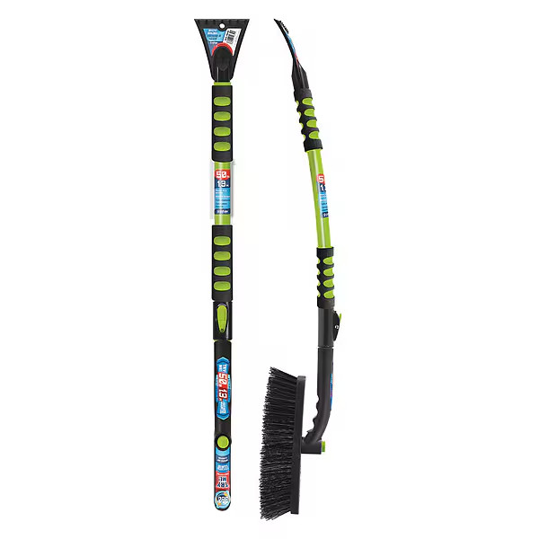 Adjustable 36"-50" Snow Brush and Ice Scrapers, Swivel Head for Cars & SUVs