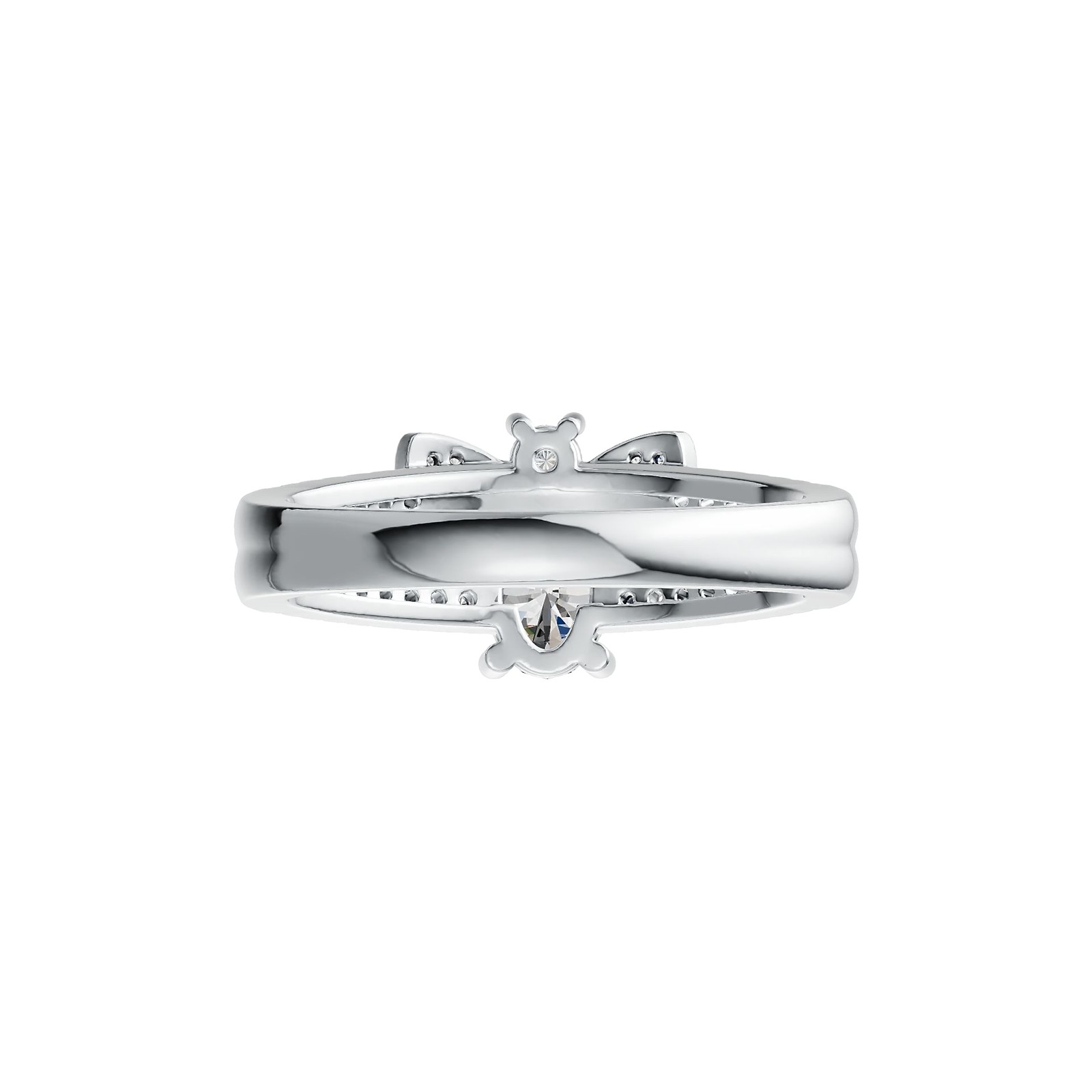Sterling Silver Semi Mount Ring Setting Oval OV 7X5mm Split Shank Bug Theme