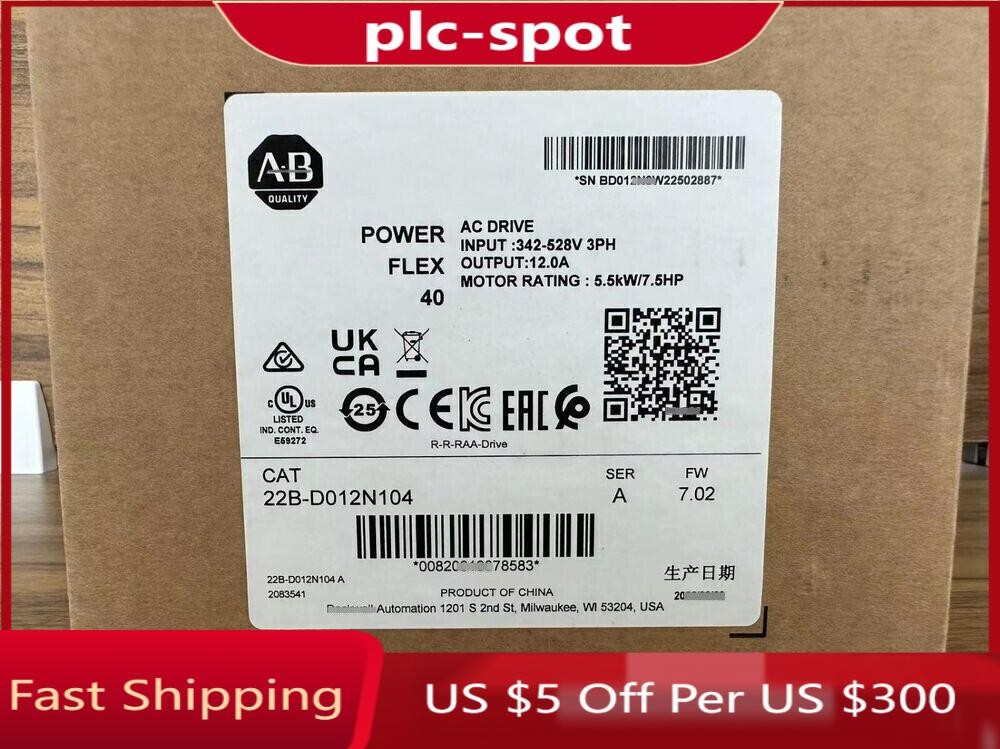 22B-D012N104 SER A NEW PowerFlex 40 5.5 kW 7.5 HP AC Drive 22BD012N104 AB HT1PCS