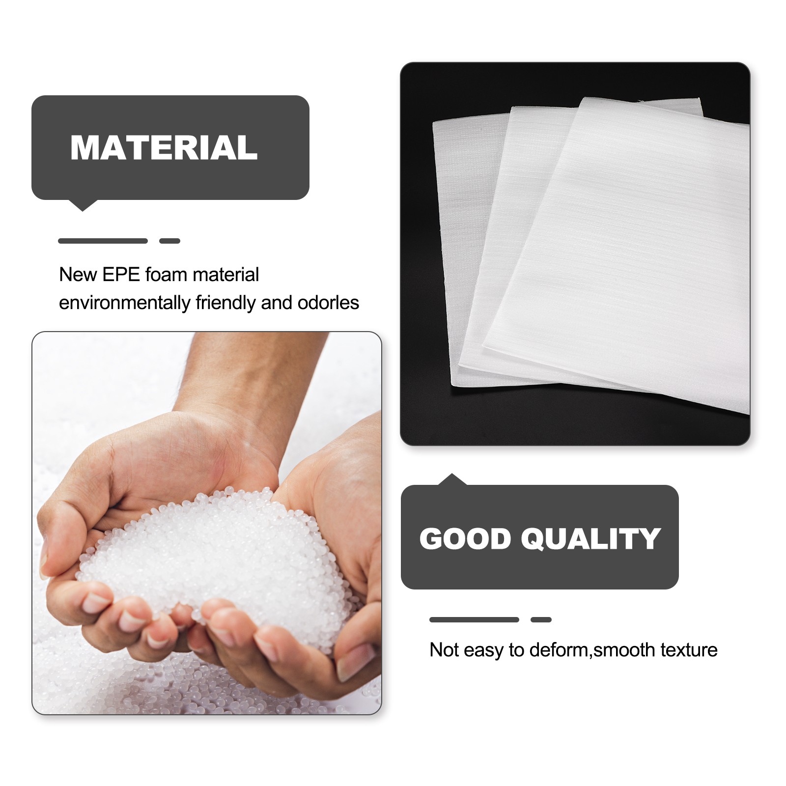 Foam Packing Pouches, 50pcs 16x20" Cushion Foam Packing with 36 Tags