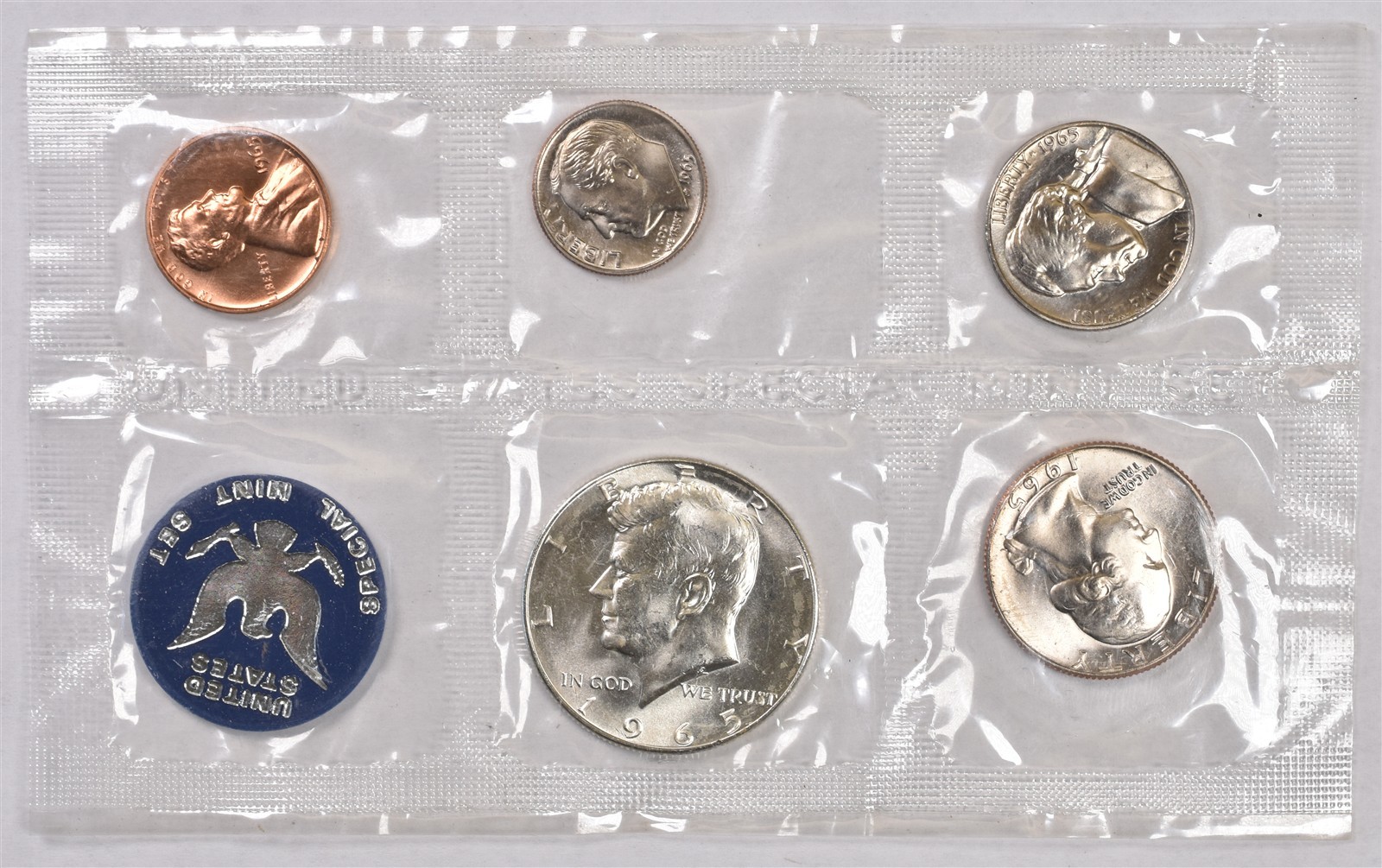1965 U.S. Mint SMS 5 Coin Uncirculated Set - No Envelope