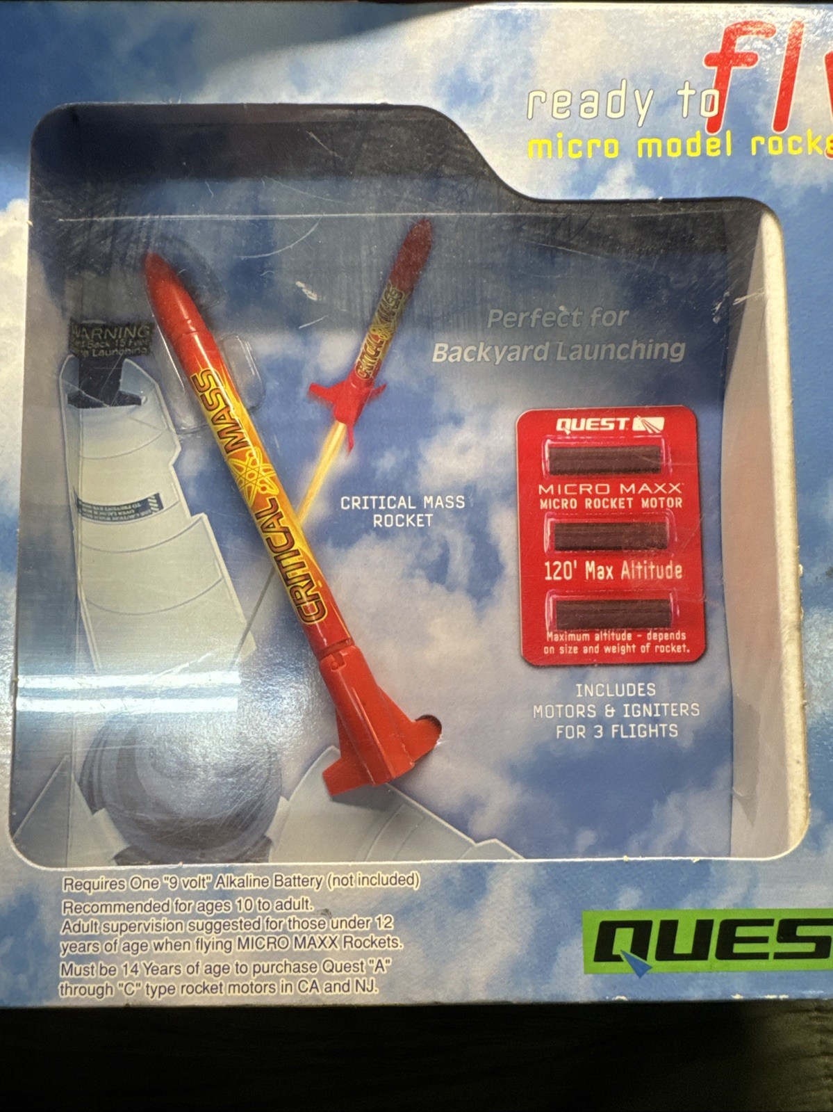 Micro Maxx 5607 Critical Mass Mini Rocket Ready To Fly New In Box Rocket Set