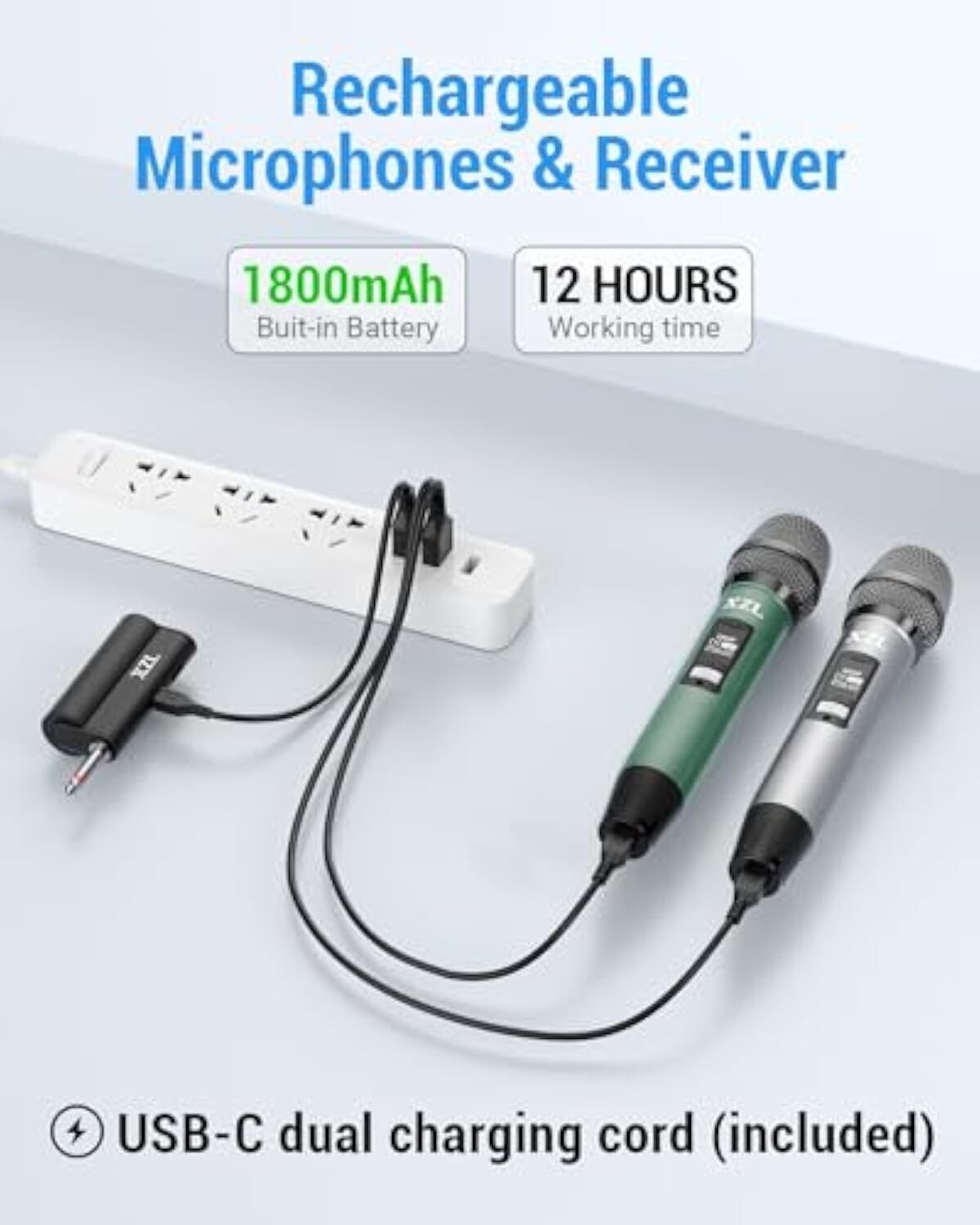 Professional Wireless Microphone for Home Karaoke & Singing Use