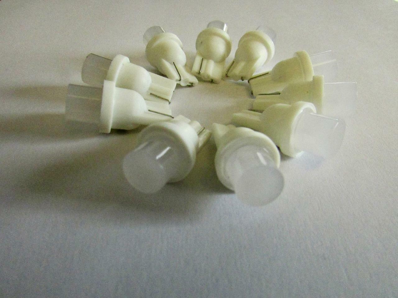 #555 LED Light Bulbs Frosted White Set of 10 Pinball ArcadeReplacement Free Ship