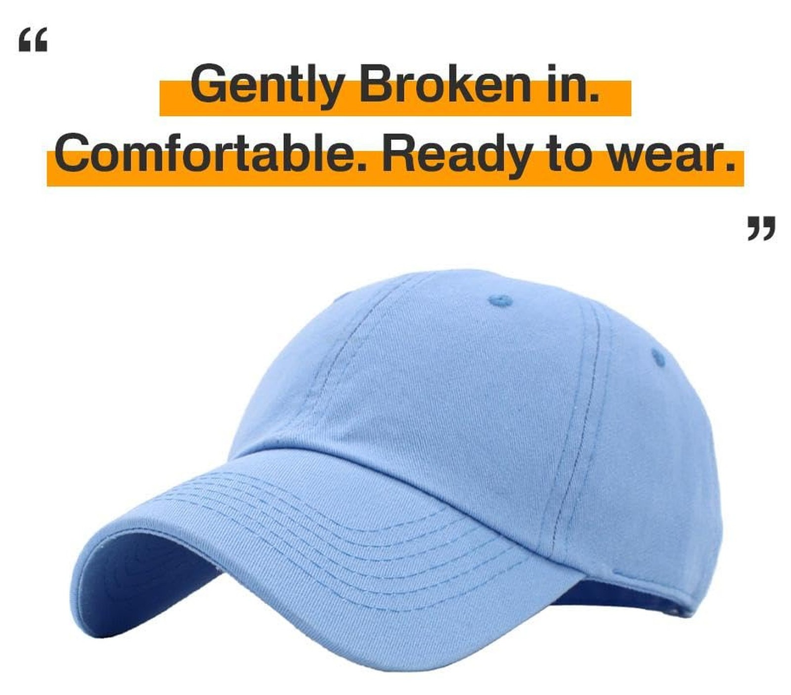 KBETHOS Classic Unisex Cotton Adjustable Low Crown Baseball Cap – Plain Da