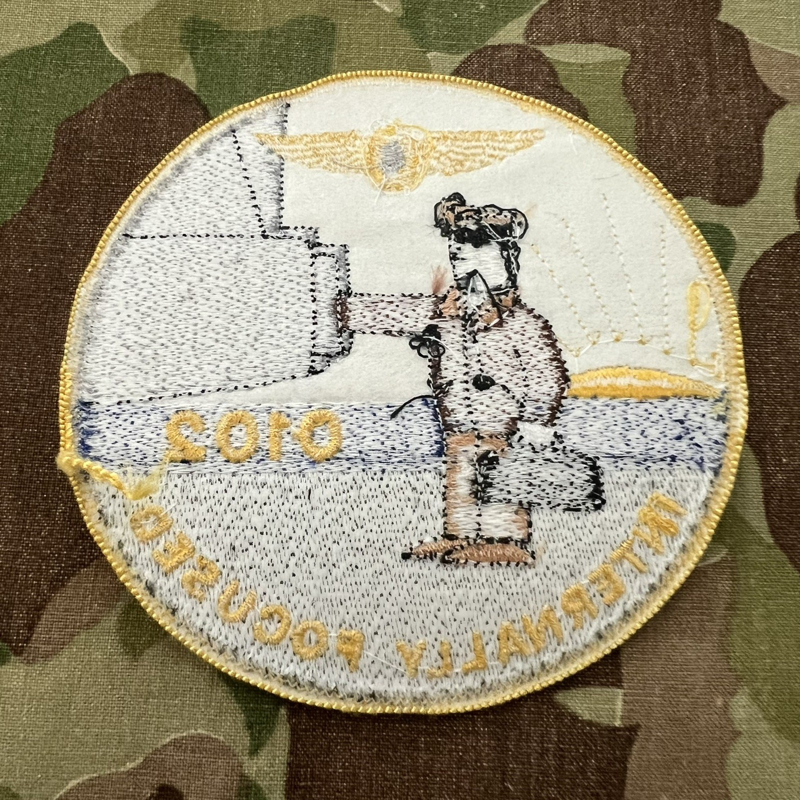 Flight Surgeon PATCH USN US Navy Squadron Aviation Dr Internally Focused Wings