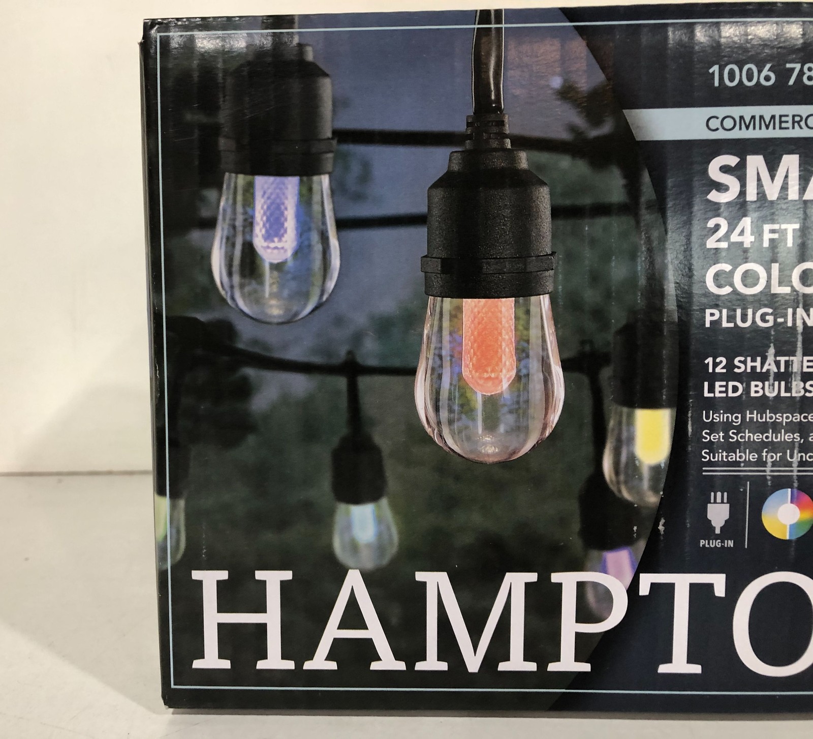 Hampton Bay Smart Indoor/Outdoor 12-Light 24 ft Plug in String Light